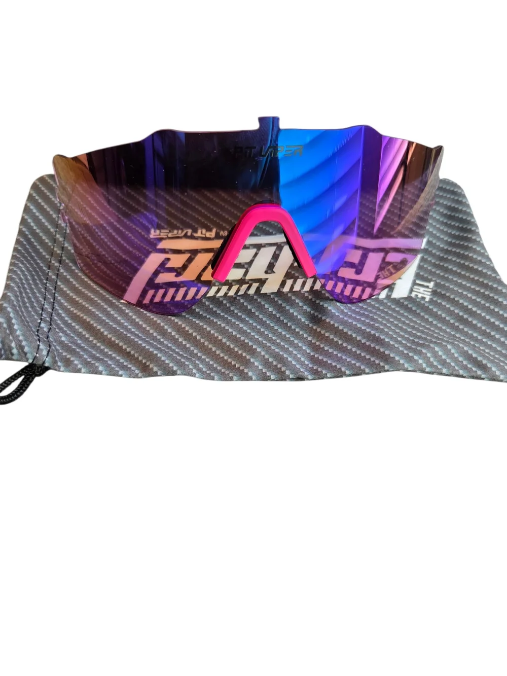 Pit Viper Neon Yellow & Hot Pink Shield Sunglasses